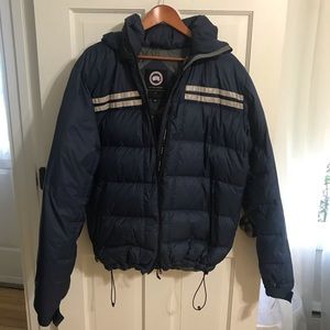 navy vintage canada goose puffer